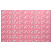 Paarden in roze en wit weefsel stof (Fat Quarter)