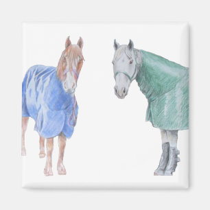 Paarden in ruggen magneet