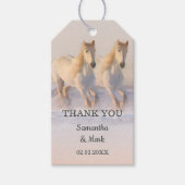 Paarden in Sneeuw Winter Bruiloftsgeschenklabel Cadeaulabel (Voorkant)
