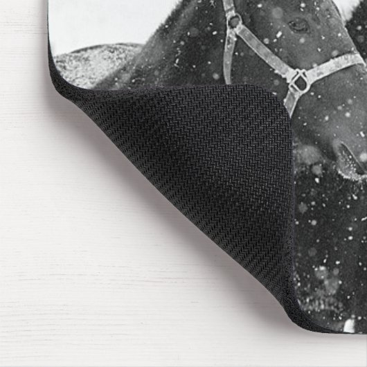 Paarden in Snowfall Muismat (Hoek)