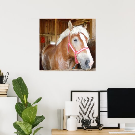 Paarden in Stall 1 Poster (Thuiskantoor)