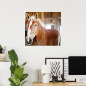 Paarden in Stall 2 Poster (Thuiskantoor)