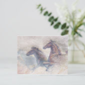 Paarden in Stampede Briefkaart (Staand voorkant)