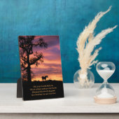 Paarden in Sunset met Tree Memorial Fotoplaat (Zijkant)