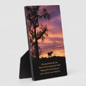 Paarden in Sunset met Tree Memorial Fotoplaat (Zijkant)