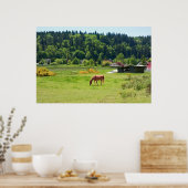 Paarden in Valley Print (Keuken)