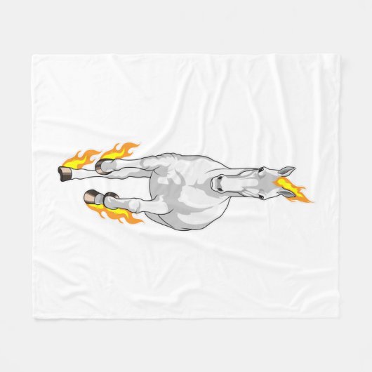 Paarden in vlam fleece deken (Voorkant (Horizontaal))