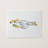 Paarden in vlam legpuzzel (Horizontaal)