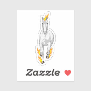 Paarden in vlam sticker