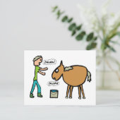 Paarden in water briefkaart (Staand voorkant)