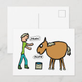 Paarden in water briefkaart (Voorkant / Achterkant)