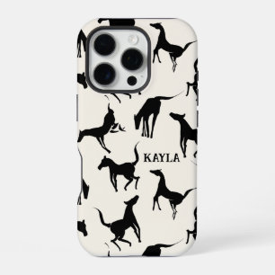 Paarden in Westerse Stijl Zwart iPhone 16 Pro Hoesje
