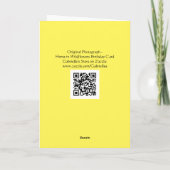 Paarden in Wildbloemen Kaart van de verjaardag (Achterkant)