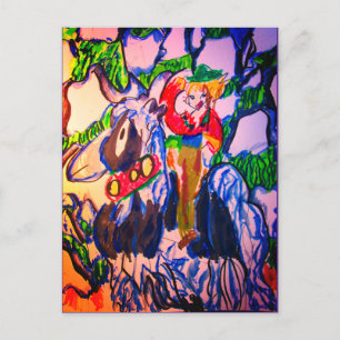 Paarden in winterpuzzelpuzzelstukmetaal p briefkaart