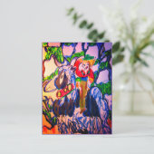 Paarden in winterpuzzelpuzzelstukmetaal p briefkaart (Staand voorkant)