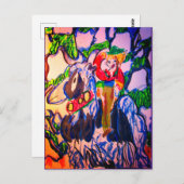 Paarden in winterpuzzelpuzzelstukmetaal p briefkaart (Voorkant / Achterkant)