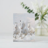 Paarden in wolken briefkaart (Staand voorkant)