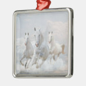 Paarden in wolken metalen ornament (Links)