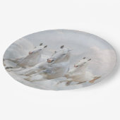 Paarden in wolken papieren bordje (Gekanteld)