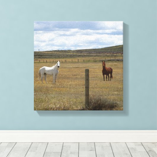 Paarden in Wyoming Canvas (Insitu (Houten vloer))
