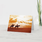 Paarden in Zonsondergang Kaart (Voorkant)