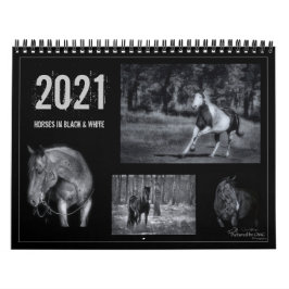 Paarden in zwart-wit - 2021 Equine Calendar Kalender