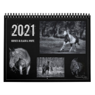 Paarden in zwart-wit - 2021 Equine Calendar Kalender