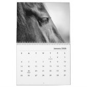 Paarden in zwart-wit wandkalender kalender (Jan 2026)