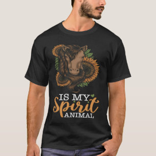 Paarden Is Mijn Spirituele Dier I Meisjes Paarden T-shirt
