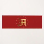 Paarden Jaar goud ingegraveerd Symbool Yoga Mat (Voorkant (horizontaal))