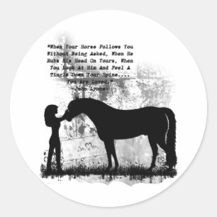 Paarden - je bent dol op je ronde sticker