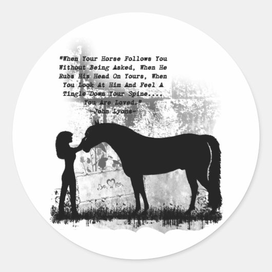 Paarden - je bent dol op je ronde sticker (Voorkant)