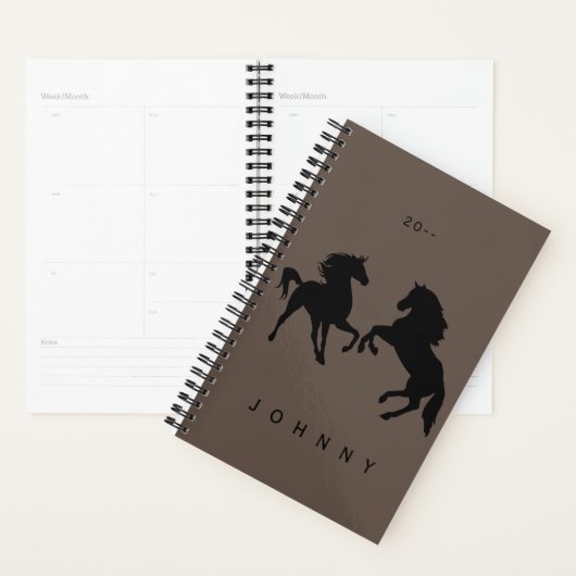 Paarden -  + Jouw tekst toevoegen / Naam Planner (Display)