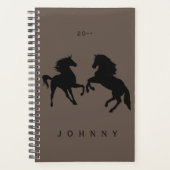 Paarden -  + Jouw tekst toevoegen / Naam Planner (Voorkant)