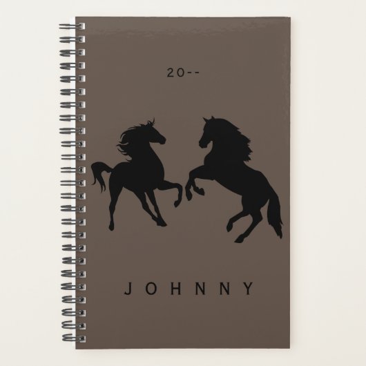 Paarden -  + Jouw tekst toevoegen / Naam Planner (Voorkant)