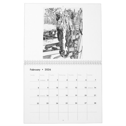 Paarden Kalender door Jackie Matthews (Feb 2026)