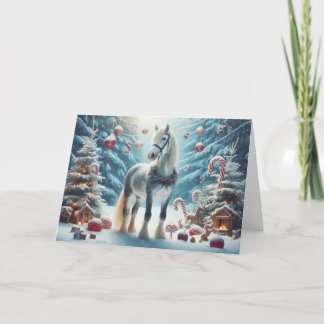 Paarden Kerst wenskaarten. Feestdagen Kaart