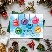 Paarden Kerstballen Kaart | Vakantie Briefkaart