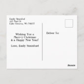 Paarden, kerstverlichting gepersonaliseerd briefkaart (Achterkant)