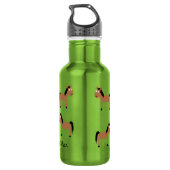 Paarden Kinder waterfles met naam (Achterkant)