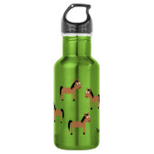 Paarden Kinder waterfles met naam Waterfles (Voorkant)