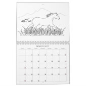 Paarden Kleurboek Kalender 2024 (Mar 2027)