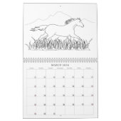 Paarden Kleurboek Kalender 2024 (Mar 2026)