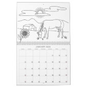 Paarden Kleurboek Kalender 2024 (Jan 2026)