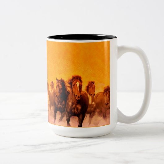 Paarden - koffie-, theemok, kop (Rechts)