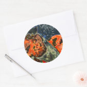 paarden kop ronde sticker (Envelop)