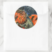 paarden kop ronde sticker (Tas)