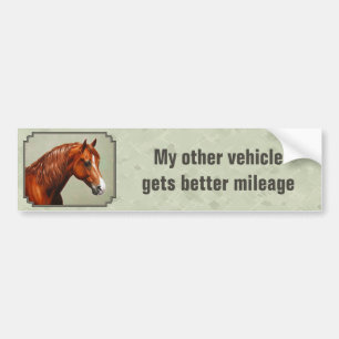 Paarden krijgen betere gasleiding Morgan Horse Bumpersticker