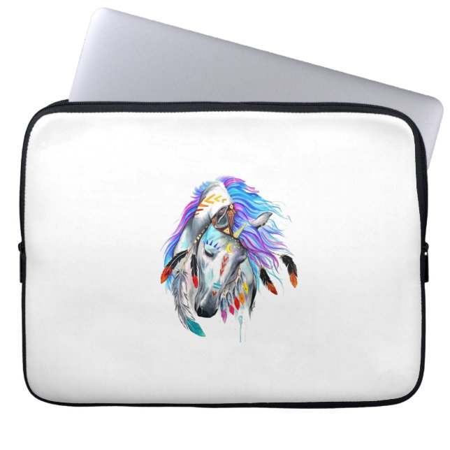 Paarden Kunst Laptop Sleeve (Voorkant)