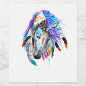 Paarden Kunst Wijn Etiket (Enkel label)